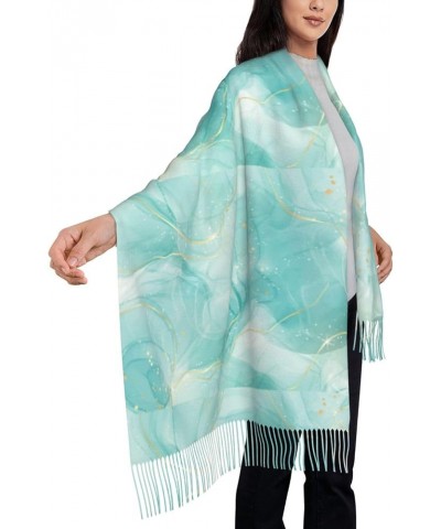 Warm Women Blanket Scarf Oversized Tassel Travel Wrap And Shawl Cozy-Boho Owl Blue Marble $16.78 Scarves