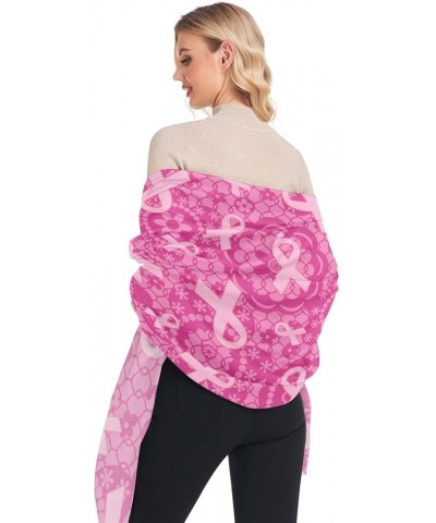 Women's Scarf Shawl Scarves Fall Winter Weather Scarves And Wraps Pink Ribbon - Breast Cancer Awareness $11.75 Scarves