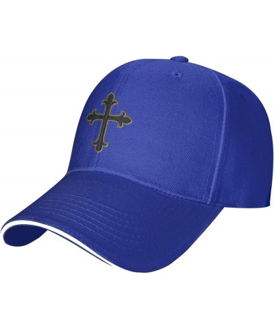 Christian Cross Baseball Cap for Women Cowboy Hat Trucker Hat Men Dad Hat Adjustable Hat Snapback Hat Black Blue $9.95 Baseba...