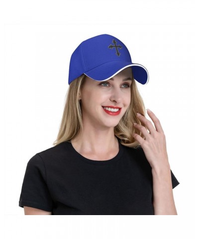 Christian Cross Baseball Cap for Women Cowboy Hat Trucker Hat Men Dad Hat Adjustable Hat Snapback Hat Black Blue $9.95 Baseba...