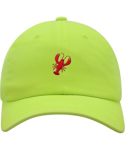 Lobster Premium Dad Hat Embroidered Baseball Cap Seafood Neon Yellow $11.24 Baseball Caps