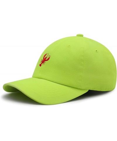 Lobster Premium Dad Hat Embroidered Baseball Cap Seafood Neon Yellow $11.24 Baseball Caps