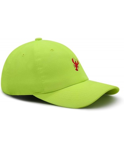 Lobster Premium Dad Hat Embroidered Baseball Cap Seafood Neon Yellow $11.24 Baseball Caps