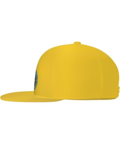 Seal of Chicago, Illinois Baseball Cap for Men Women Snapback Hat Trucker Flat Bill Caps Sun Hat Yellow $10.23 Baseball Caps