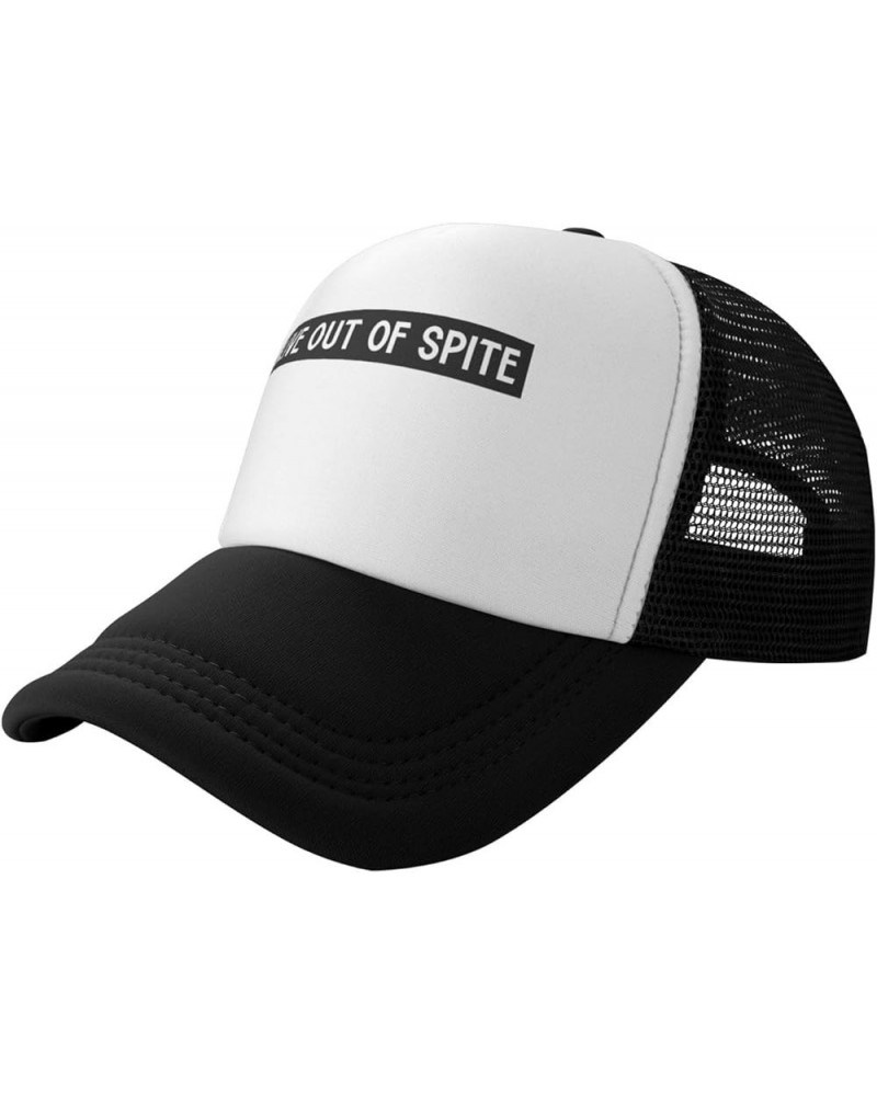 Men Women Baseball Cap Adjustable Alive Out of Spite Mesh Trucker Cap Classic Dad Hat Black $10.67 Baseball Caps