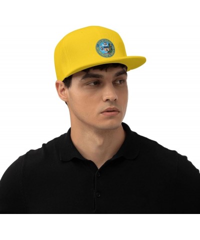 Seal of Chicago, Illinois Baseball Cap for Men Women Snapback Hat Trucker Flat Bill Caps Sun Hat Yellow $10.23 Baseball Caps