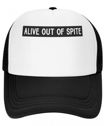 Men Women Baseball Cap Adjustable Alive Out of Spite Mesh Trucker Cap Classic Dad Hat Black $10.67 Baseball Caps