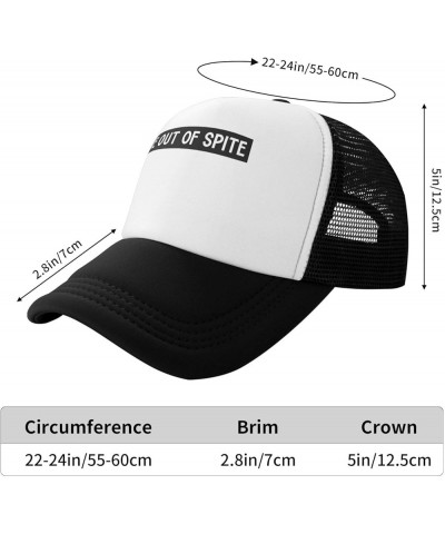 Men Women Baseball Cap Adjustable Alive Out of Spite Mesh Trucker Cap Classic Dad Hat Black $10.67 Baseball Caps