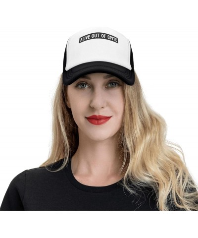 Men Women Baseball Cap Adjustable Alive Out of Spite Mesh Trucker Cap Classic Dad Hat Black $10.67 Baseball Caps