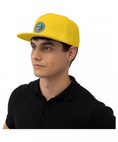 Seal of Chicago, Illinois Baseball Cap for Men Women Snapback Hat Trucker Flat Bill Caps Sun Hat Yellow $10.23 Baseball Caps