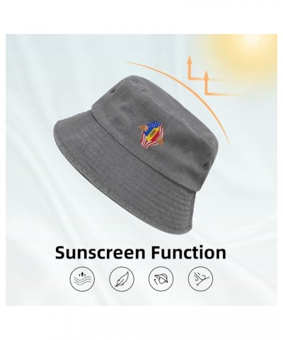 Hand Tear Flag of Moldova Bucket Hat for Men Women Outdoor Washed Cotton Sun Hats Travel Beach Hat Gray $10.52 Bucket Hats