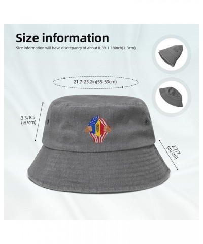 Hand Tear Flag of Moldova Bucket Hat for Men Women Outdoor Washed Cotton Sun Hats Travel Beach Hat Gray $10.52 Bucket Hats