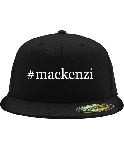 Mackenzi - Flexfit 6210 Structured Flat Bill Fitted Hat | Trendy Baseball Cap for Men and Women | Snapback Closure Black $13....