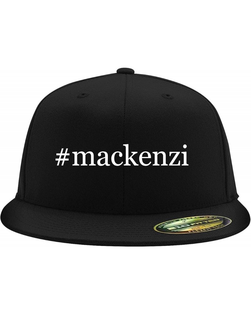 Mackenzi - Flexfit 6210 Structured Flat Bill Fitted Hat | Trendy Baseball Cap for Men and Women | Snapback Closure Black $13....