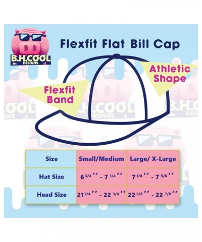 Mackenzi - Flexfit 6210 Structured Flat Bill Fitted Hat | Trendy Baseball Cap for Men and Women | Snapback Closure Black $13....