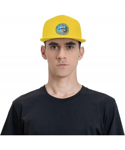 Seal of Chicago, Illinois Baseball Cap for Men Women Snapback Hat Trucker Flat Bill Caps Sun Hat Yellow $10.23 Baseball Caps