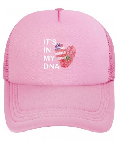 Dad Hat/Cap Mesh Baseball Cap Adjustable Trucker Hat Unisex Pink $12.31 Baseball Caps