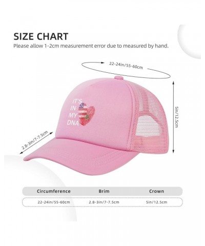 Dad Hat/Cap Mesh Baseball Cap Adjustable Trucker Hat Unisex Pink $12.31 Baseball Caps