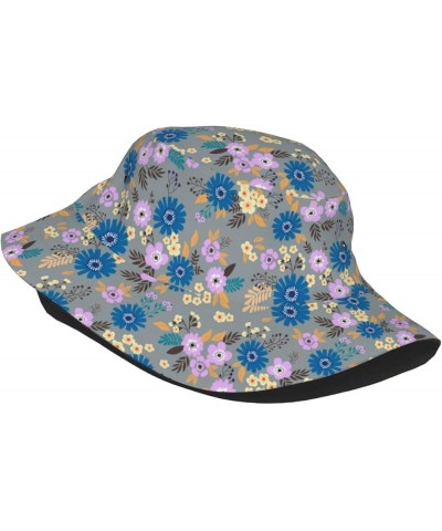 Travel Beach Sun Hat Flower Design Bucket Hat Fashion Sun Cap Packable Fisherman Hat Outdoor Cap for Men Women Black11 $10.35...