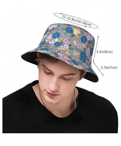 Travel Beach Sun Hat Flower Design Bucket Hat Fashion Sun Cap Packable Fisherman Hat Outdoor Cap for Men Women Black11 $10.35...