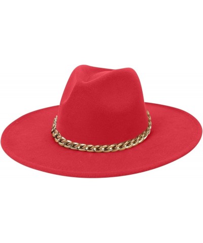 Adult Solid Casual Summer Western Fashion Cowboy Sun Hat Wide Brim Travel Sun Cap The Outback Hat E-red $18.13 Cowboy Hats