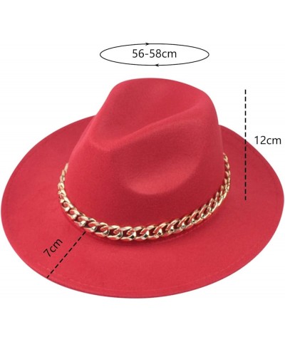 Adult Solid Casual Summer Western Fashion Cowboy Sun Hat Wide Brim Travel Sun Cap The Outback Hat E-red $18.13 Cowboy Hats