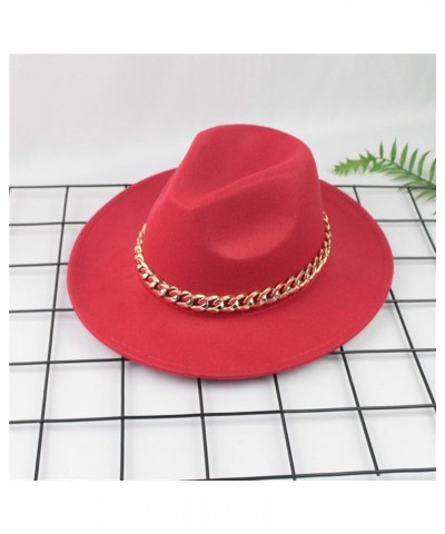 Adult Solid Casual Summer Western Fashion Cowboy Sun Hat Wide Brim Travel Sun Cap The Outback Hat E-red $18.13 Cowboy Hats