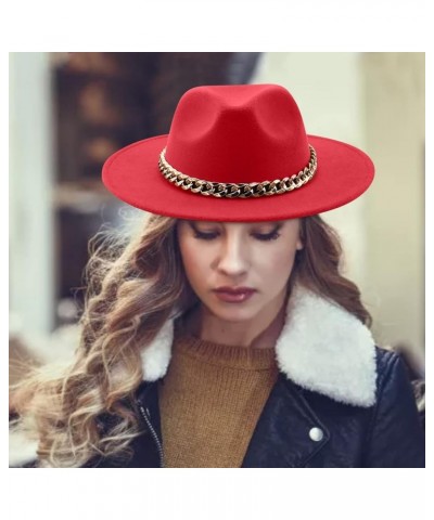 Adult Solid Casual Summer Western Fashion Cowboy Sun Hat Wide Brim Travel Sun Cap The Outback Hat E-red $18.13 Cowboy Hats