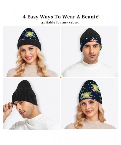 Crocodile Surfer Palm Tree Beanie Hat Men Slouchy Skull Cap Warm Knit Women Winter Cuffed Plain Hat Multicolor $9.66 Skullies...