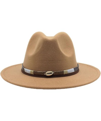 Classic Fedoras Hats Wide-Brim Panama Floppy Hat Solid Color Cotton Hat Cap for Women Men Costume Accessories Yellow1 $15.86 ...