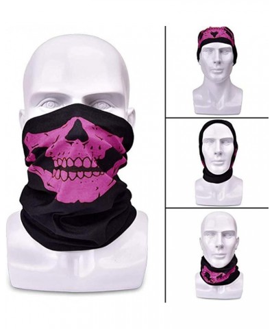 3 Pack Skull Bandanas for Men Neck Gaiters for Women Motorcycle Face Mask Sun Dust Protection Seamless Scarf Balaclava 3 Pack...