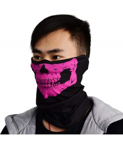 3 Pack Skull Bandanas for Men Neck Gaiters for Women Motorcycle Face Mask Sun Dust Protection Seamless Scarf Balaclava 3 Pack...