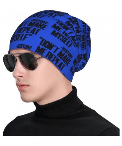 Don't Make Me Repeat Myself History Beanie Skull Cap Warm Knit Slouchy Hat for Women Men Black $13.57 Skullies & Beanies