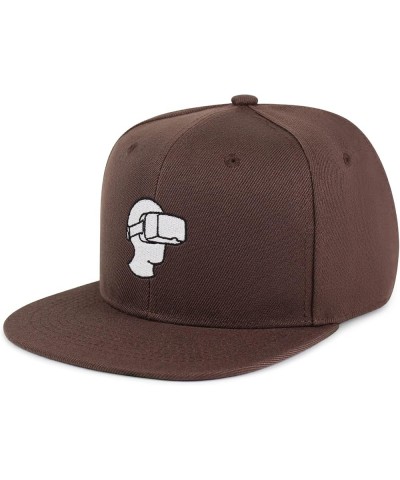 Virtual Reality Hip-Hop Snapback Hat Embroidered Baseball Cap VR 10. Brown $10.24 Baseball Caps