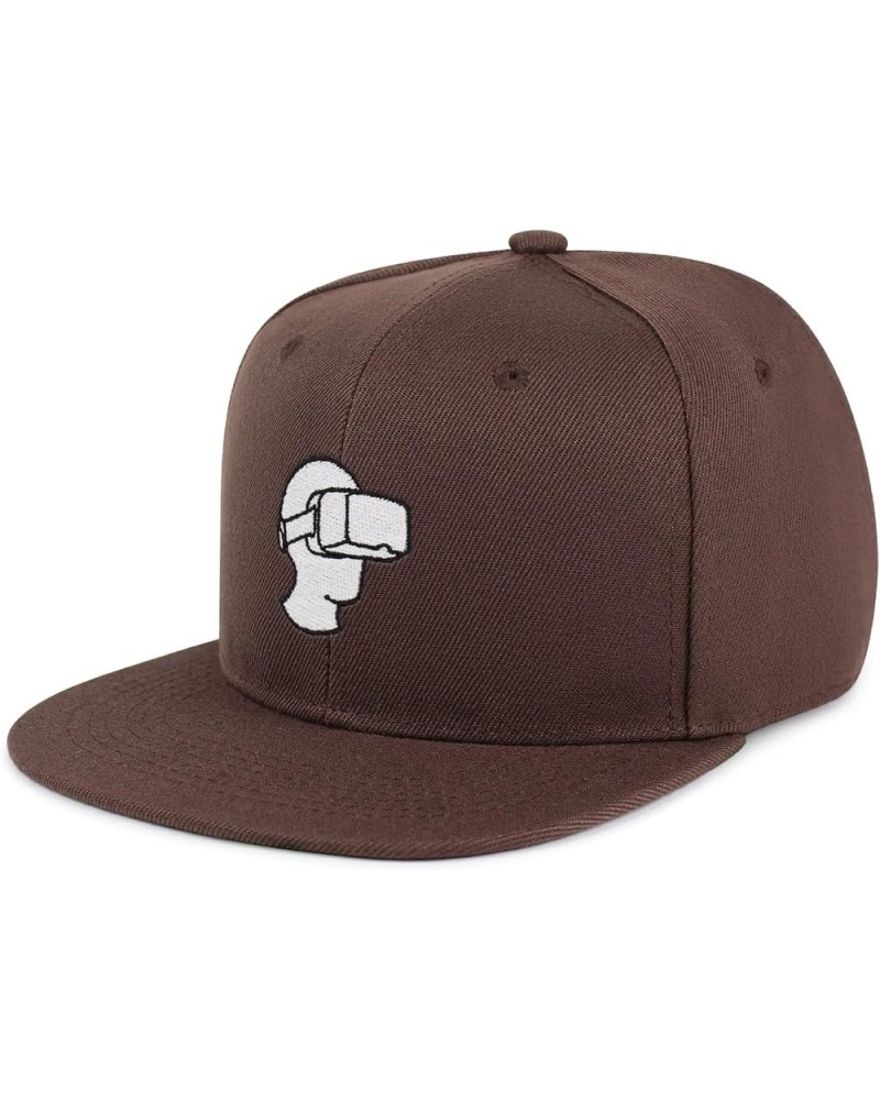 Virtual Reality Hip-Hop Snapback Hat Embroidered Baseball Cap VR 10. Brown $10.24 Baseball Caps