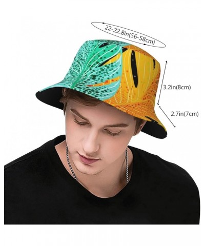 Giraffe on The Grassland Printed Fashion Bucket Hat Beach Sunhat Outdoor Fisherman Hat Colorful Leaf $14.03 Bucket Hats