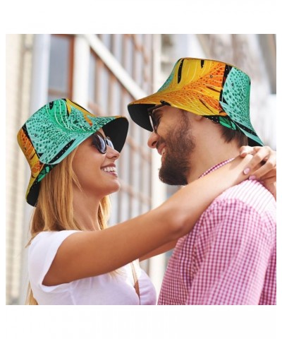 Giraffe on The Grassland Printed Fashion Bucket Hat Beach Sunhat Outdoor Fisherman Hat Colorful Leaf $14.03 Bucket Hats