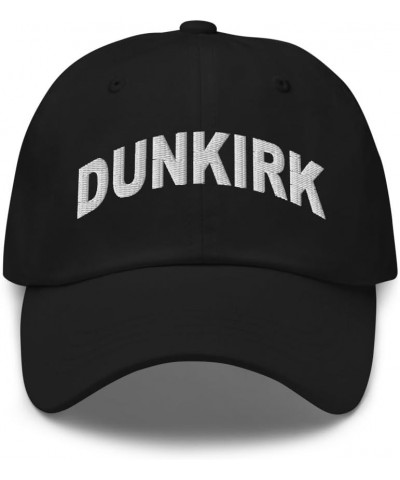 Dunkirk New York Hat Dunkirk NY Cap Embroidered Dad Hat Adjustable Strap Closure Unisex Black $17.20 Baseball Caps