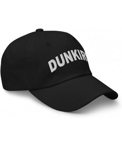 Dunkirk New York Hat Dunkirk NY Cap Embroidered Dad Hat Adjustable Strap Closure Unisex Black $17.20 Baseball Caps