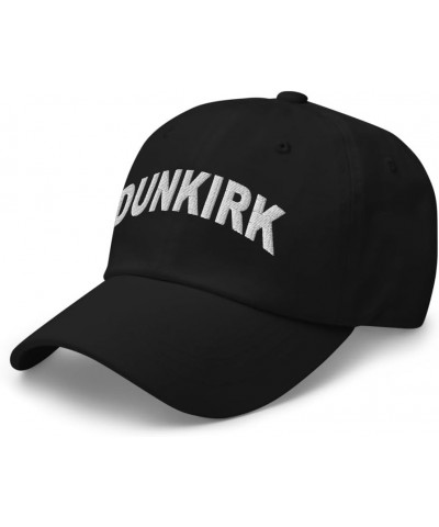 Dunkirk New York Hat Dunkirk NY Cap Embroidered Dad Hat Adjustable Strap Closure Unisex Black $17.20 Baseball Caps