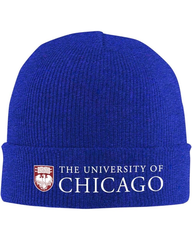 The University of Chicago Beanie Hat for Men and Women Winter Warm Hats Knit Slouchy Thick Skull Cap Blue $7.66 Skullies & Be...