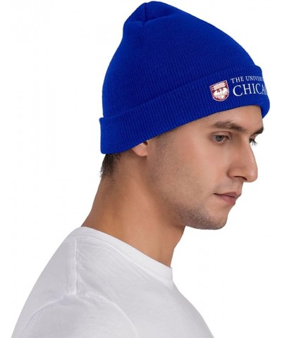 The University of Chicago Beanie Hat for Men and Women Winter Warm Hats Knit Slouchy Thick Skull Cap Blue $7.66 Skullies & Be...