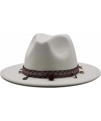 Womans Big Wide Brimmed Wool Felt Floppy Hat Crushable Women Warm Fedora Hats Jazz Hat Caps for Outside Camel M $19.03 Fedoras