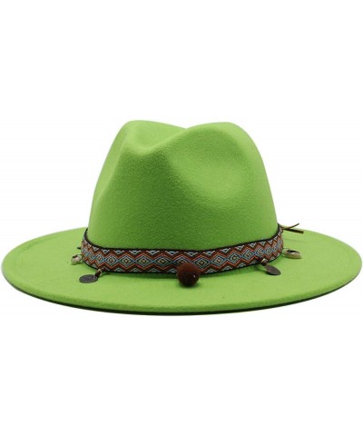 Womans Big Wide Brimmed Wool Felt Floppy Hat Crushable Women Warm Fedora Hats Jazz Hat Caps for Outside Camel M $19.03 Fedoras