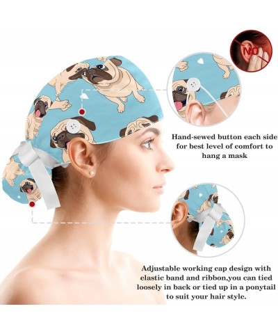 Animals Dogs Scrub Caps Adjustable Working Cap Surgical Caps Nurse Hat with Bow Hair Scrunchy Color 36 $11.39 Baseball Caps