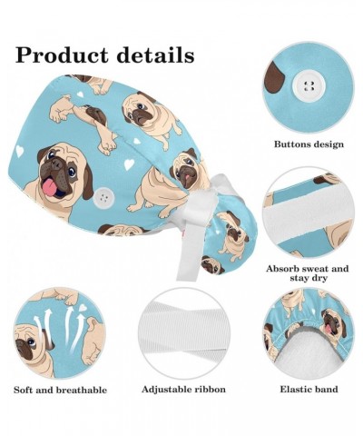 Animals Dogs Scrub Caps Adjustable Working Cap Surgical Caps Nurse Hat with Bow Hair Scrunchy Color 36 $11.39 Baseball Caps