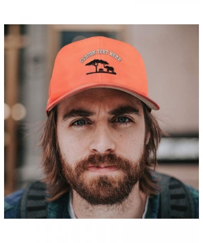 Baseball Cap Elephant Africa Embroidery Animals Wild Hats for Men & Women Soft Pink Personalized Text Here $10.25 Baseball Caps