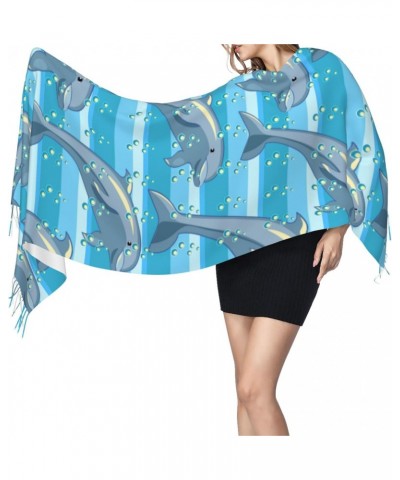 Sweet Gifts For Women - Scarves For Women Gifts Dolphin Blanket Scarf Scarves Oversized Wrap Shawl Gift $13.56 Scarves