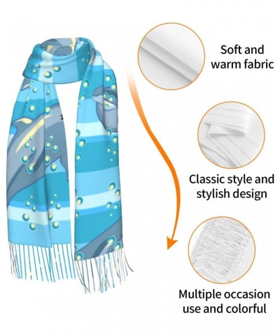 Sweet Gifts For Women - Scarves For Women Gifts Dolphin Blanket Scarf Scarves Oversized Wrap Shawl Gift $13.56 Scarves