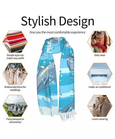 Sweet Gifts For Women - Scarves For Women Gifts Dolphin Blanket Scarf Scarves Oversized Wrap Shawl Gift $13.56 Scarves